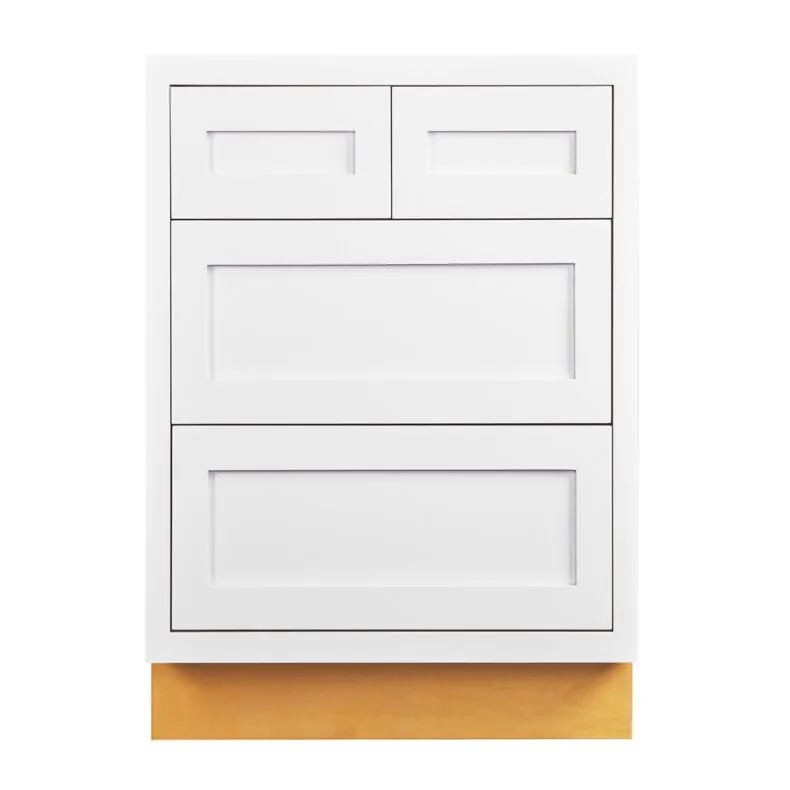 Ivory Antique White 30" Drawer Base Cabinet - 3 Drawers - RTA