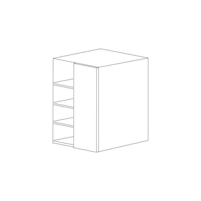 Charcoal Gray Flat Panel 36" Easy Reach Wall Corner Cabinet - RTA