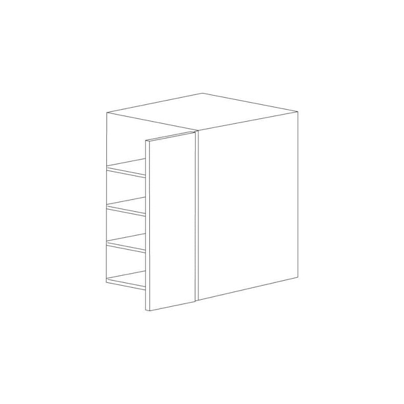 Charcoal Gray Flat Panel 36" Easy Reach Wall Corner Cabinet - RTA