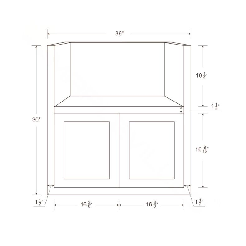 Dark Blue Inset Shaker 36" Farmhouse Sink Base Cabinet - RTA