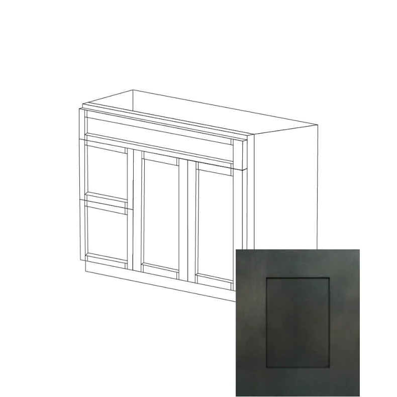 Ashton Grey Shaker 36" Vanity Cabinet with Drawers on Left - RTA Ashton Grey Shaker 36" Vanity Cabinet with Drawers on Left - RTA