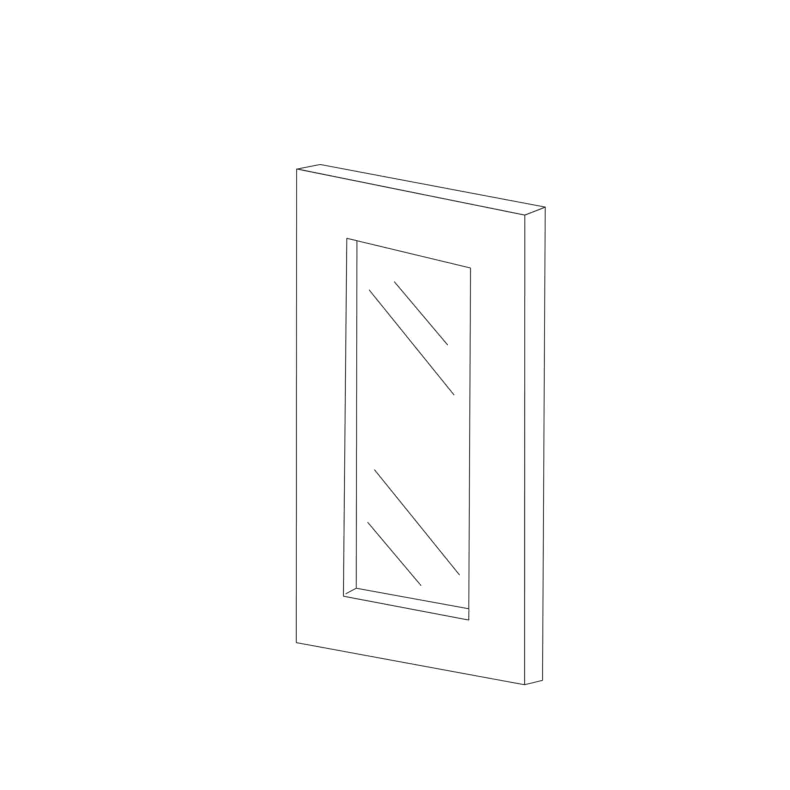 Ivory Antique White 15x30 Wall Cabinet Frosted (Glass) Door