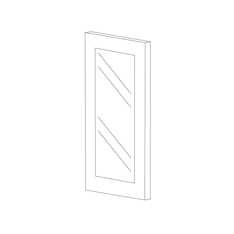 Huntington White Shaker 33x36 Wall Cabinet Frosted (Glass) Door Huntington White Shaker 33x36 Wall Cabinet Frosted (Glass) Door