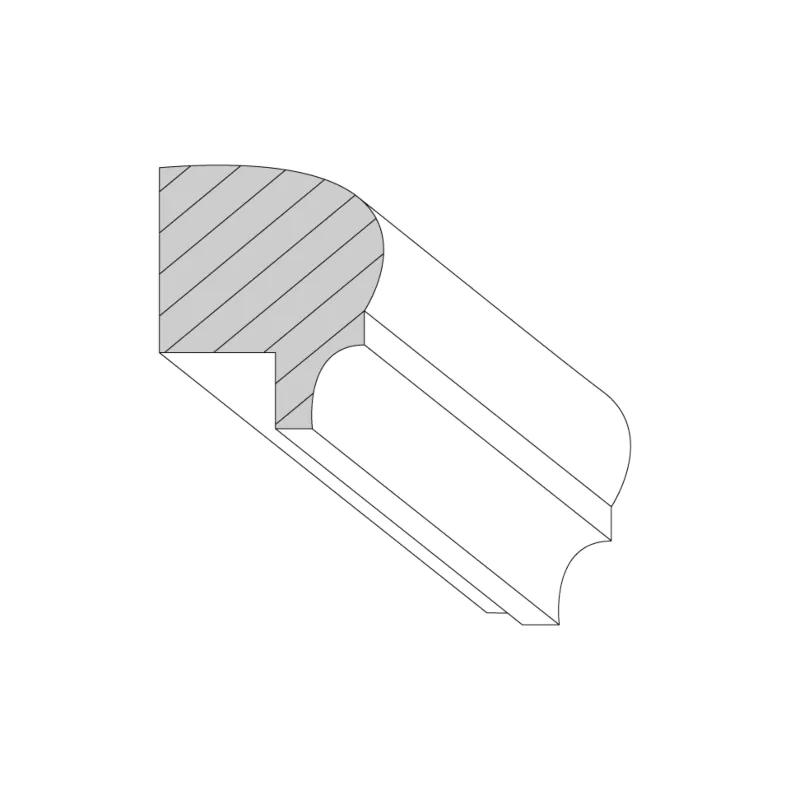 Fresno Grey Shaker 90" Bottom Light Rail Molding Fresno Grey Shaker 90" Bottom Light Rail Molding