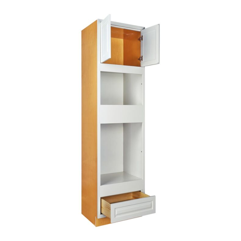 Vintage White Inset 31x93 Double Oven Pantry Cabinet - RTA