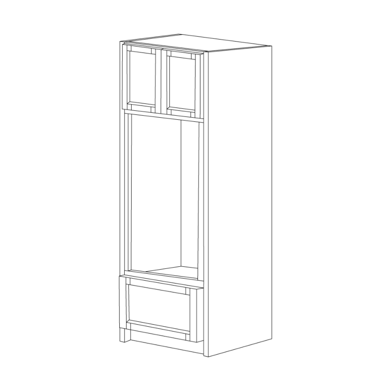 Fresno Grey Shaker 31x90 Double Oven Cabinet - RTA