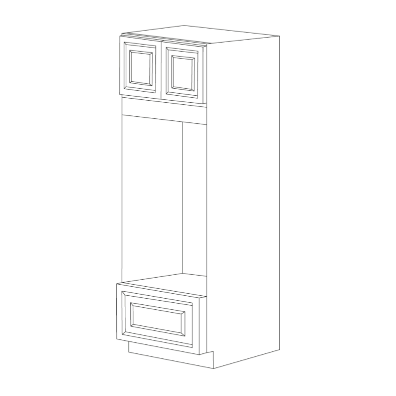 Romona Modern Gray 31x90 Double Oven Cabinet - Assembled Romona Modern Gray 31x90 Double Oven Cabinet - Assembled