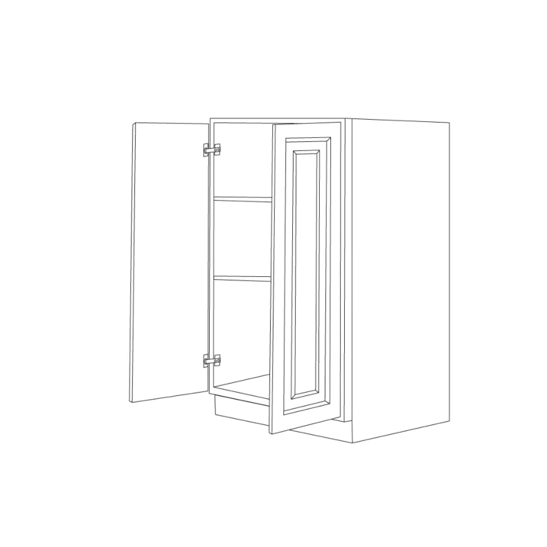 Romona Modern Gray 24x54 Utility Cabinet Bottom Part - Assembled