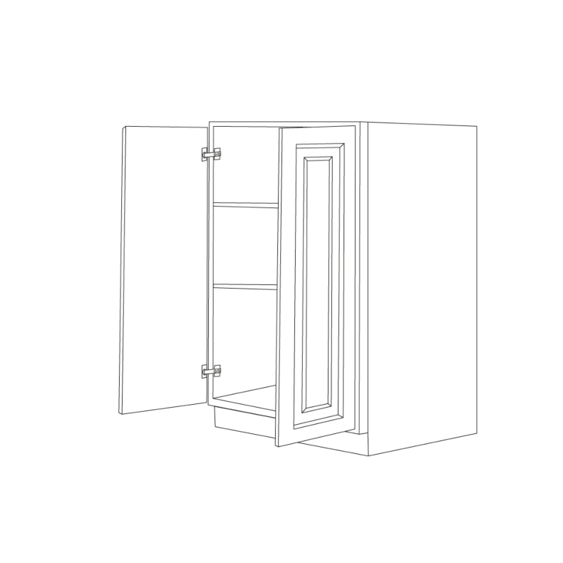 Romona Modern Gray 30x54 Utility Cabinet Bottom Part - Assembled