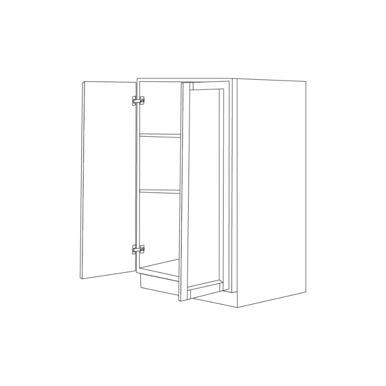 Fresno Grey Shaker 30x54 Utility Cabinet Bottom Part - Assembled