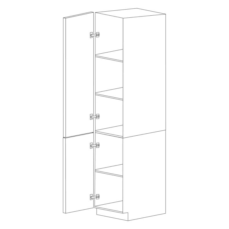 Chic Charcoal Flat Panel 18x84 Pantry Cabinet with 2 Doors - RTA