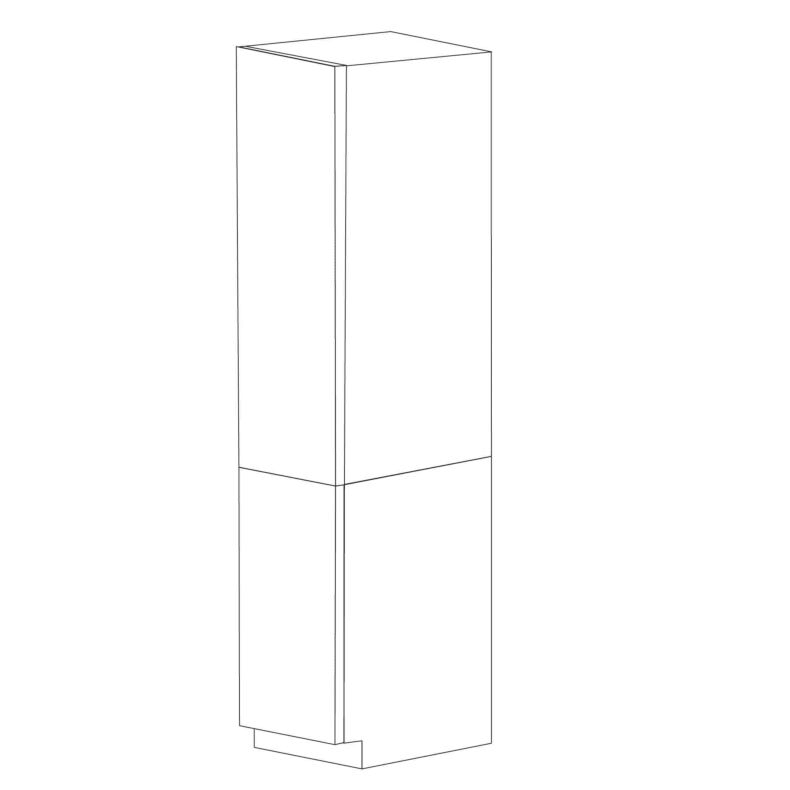Off White Flat Panel 18x96 Pantry Cabinet with 2 Doors - Assembled Off White Flat Panel 18x96 Pantry Cabinet with 2 Doors - Assembled