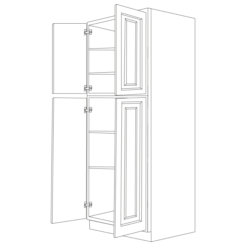 Classic Snow White 24x84 Pantry Cabinet - RTA