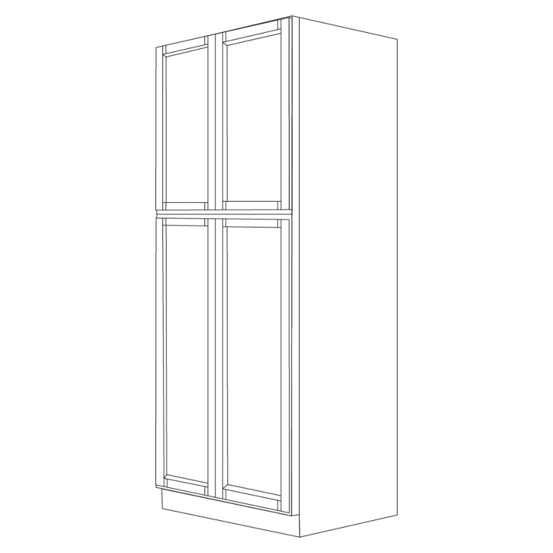 Fresno Grey Shaker 24x90 Utility Cabinet - RTA