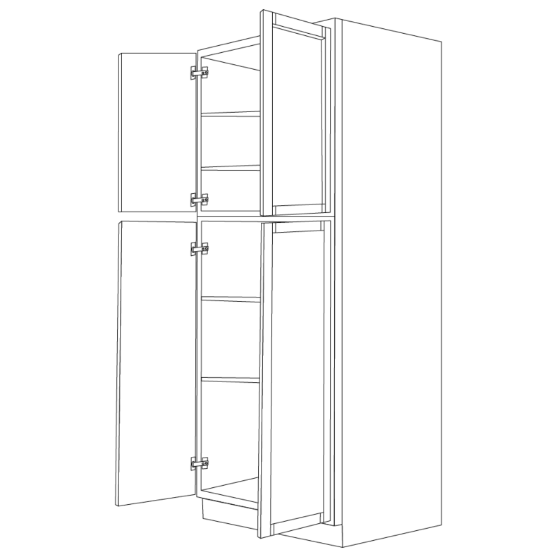 Midnight Java Shaker 24x90 Pantry Cabinet - RTA