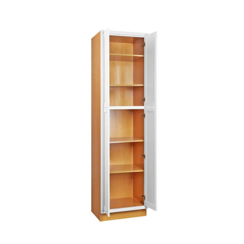 Snow White Inset Shaker 24x93 Utility Cabinet - RTA