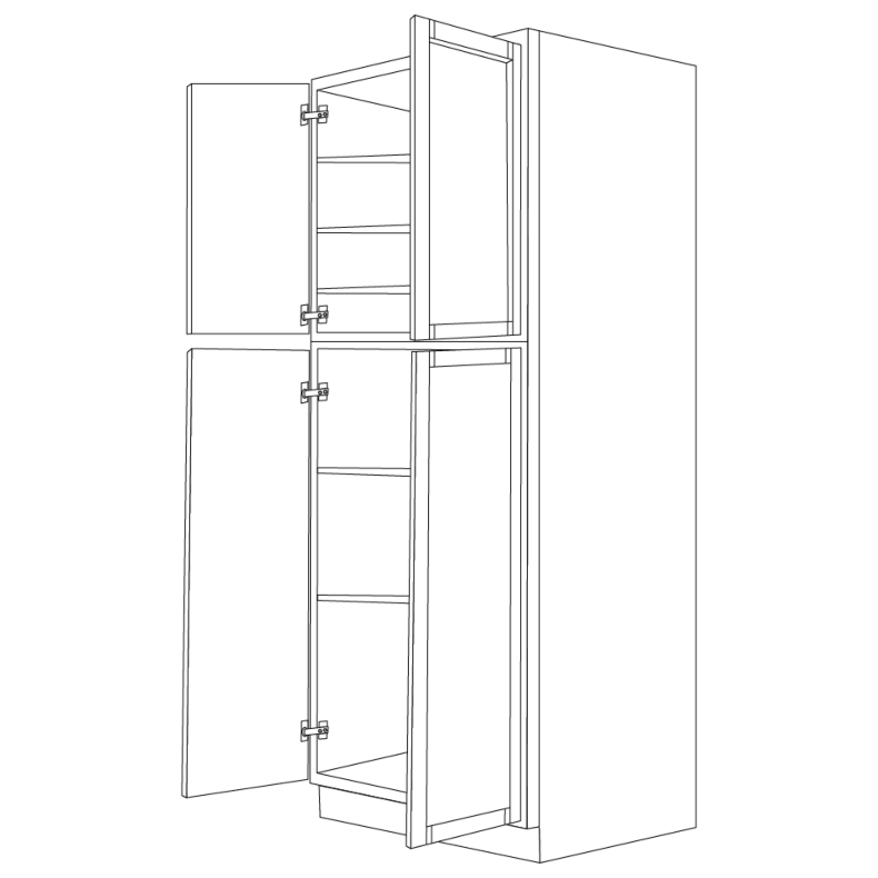 Georgia Honey Shaker 24x96 Pantry Cabinet - RTA