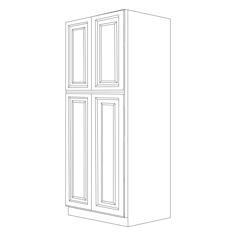 Romona Modern Gray 30x90 Utility Cabinet - RTA