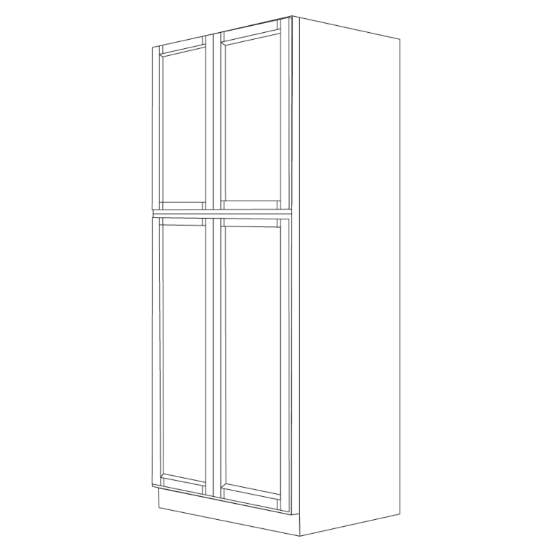 Lexington White Shaker 30x90 Pantry Cabinet - RTA