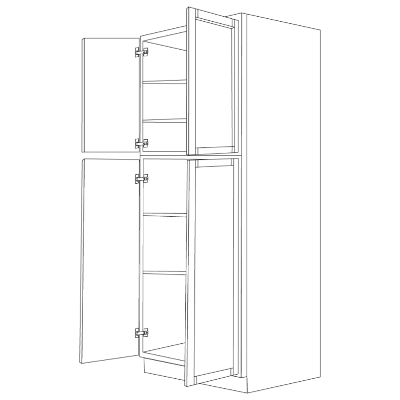 Aspen White Shaker 30x90 Pantry Cabinet - RTA