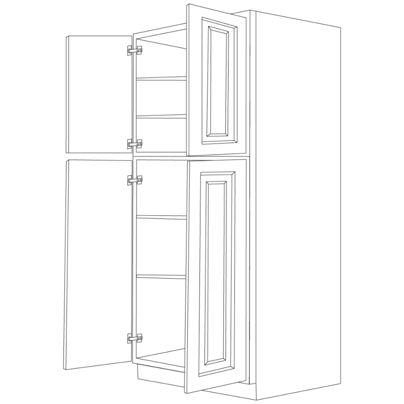 Romona Modern Gray 30x90 Utility Cabinet - RTA