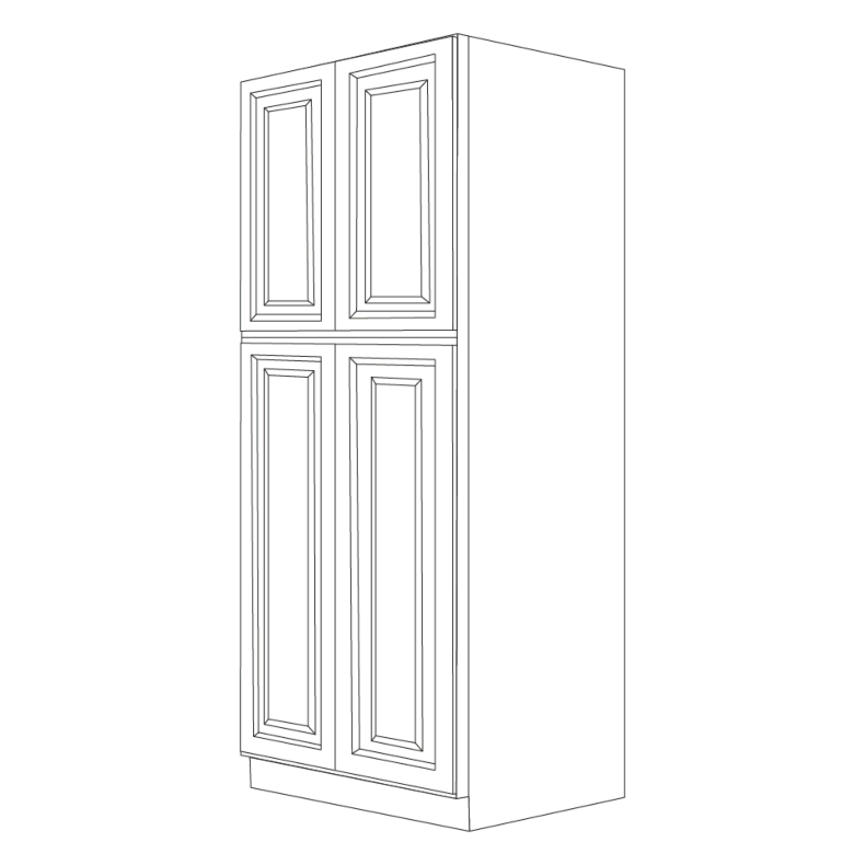 Romona Modern Gray 30x96 Utility Cabinet - RTA Romona Modern Gray 30x96 Utility Cabinet - RTA