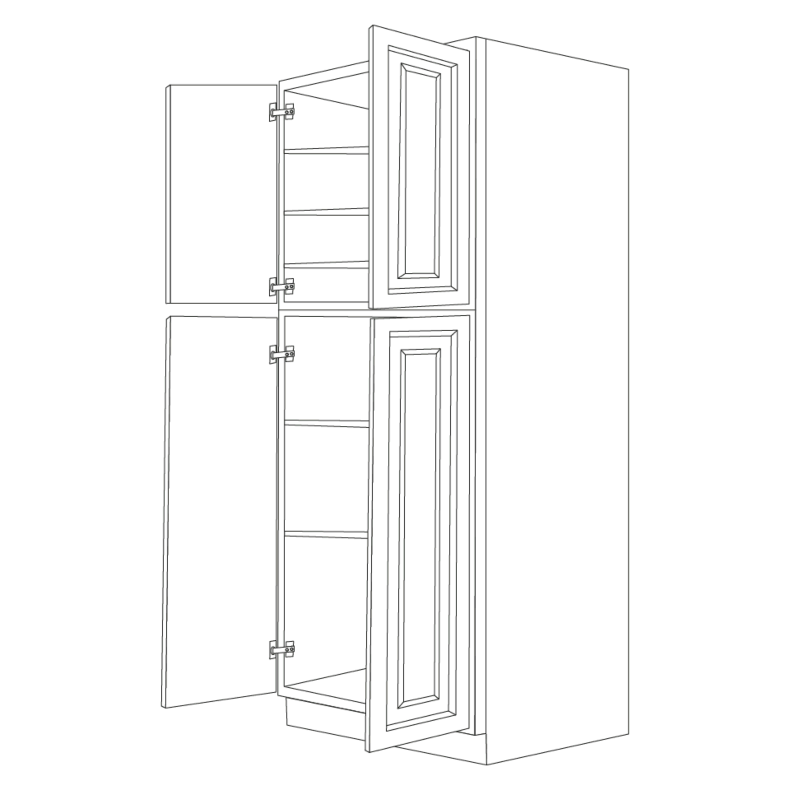Romona Modern Gray 30x96 Utility Cabinet - RTA