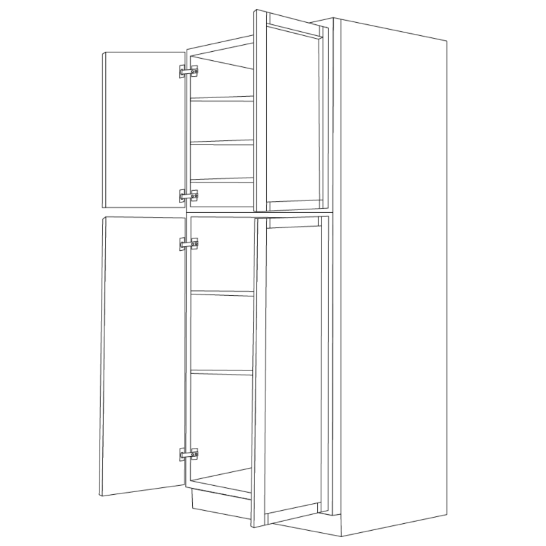 Lexington Espresso Shaker 30x96 Pantry Cabinet - Assembled