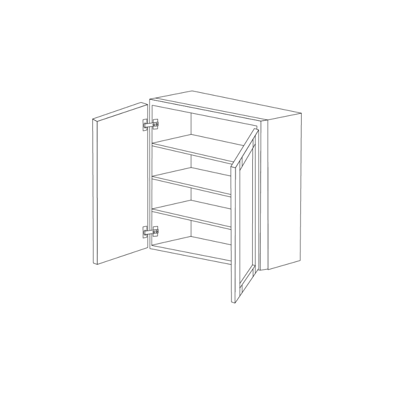 Fresno Grey Shaker 24x42 Pantry/Oven Cabinet Top Part - Assembled
