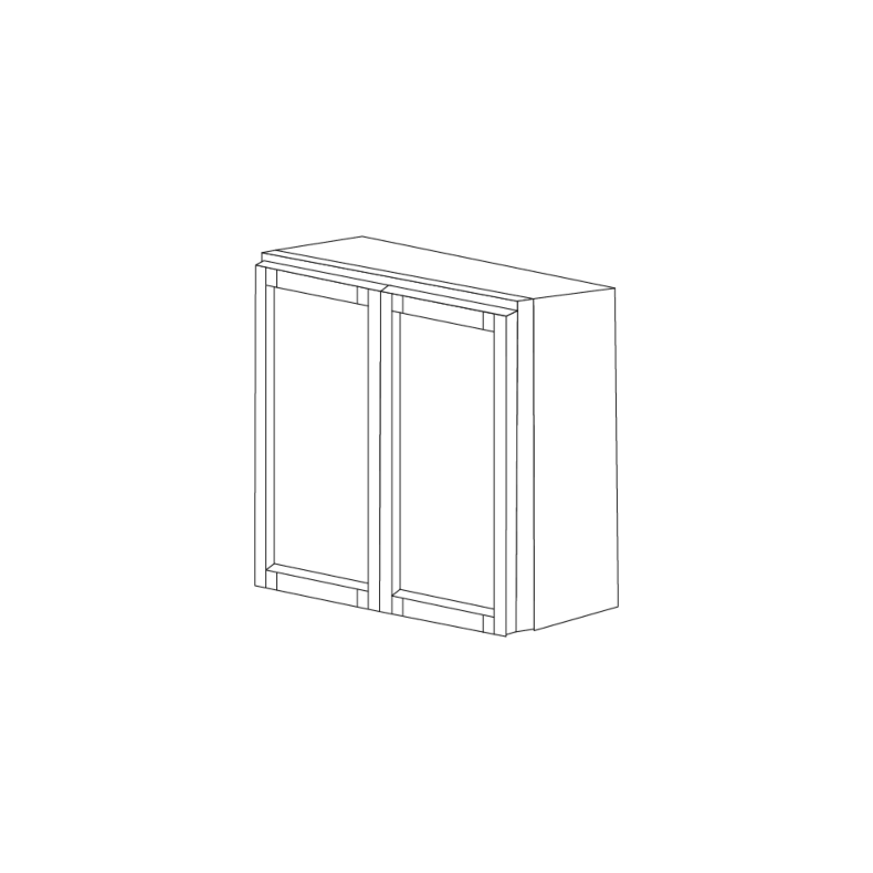 Irvine White Shaker 30x30 Pantry/Oven Cabinet Top Part - RTA