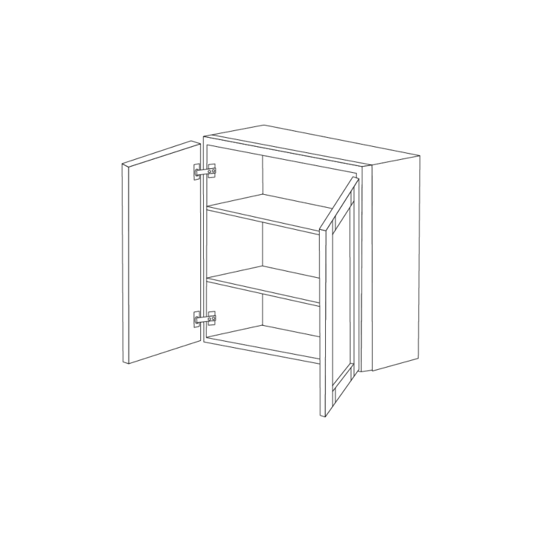 Fresno Grey Shaker 30x30 Pantry/Oven Cabinet Top Part - Assembled