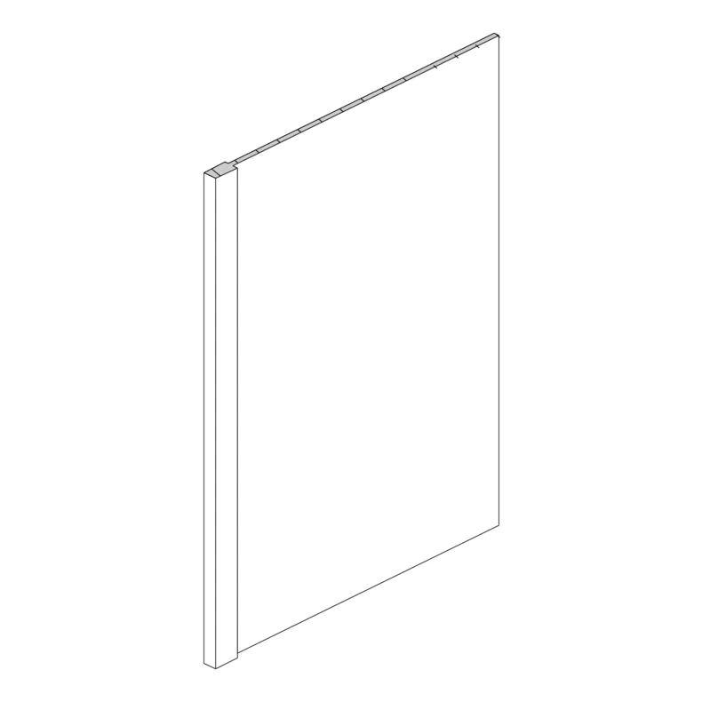 Glossy Gray Refrigerator End Panel Glossy Gray Refrigerator End Panel