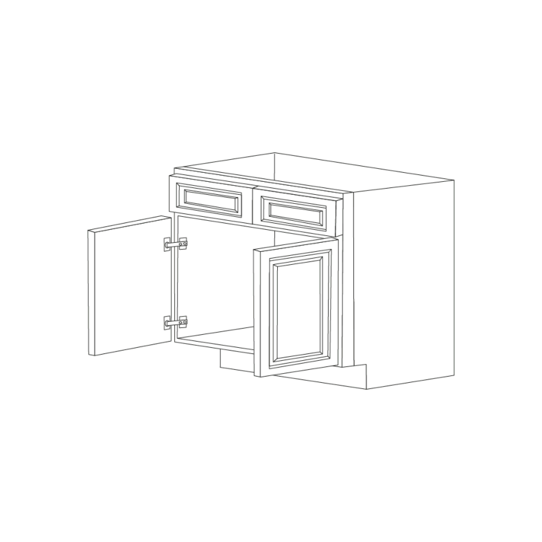 Orlando Ginger Square 33" Sink Base Cabinet - RTA