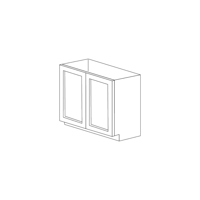 Jersey White 33" Sink Base Cabinet with Full Height Doors - RTA Jersey White 33" Sink Base Cabinet with Full Height Doors - RTA