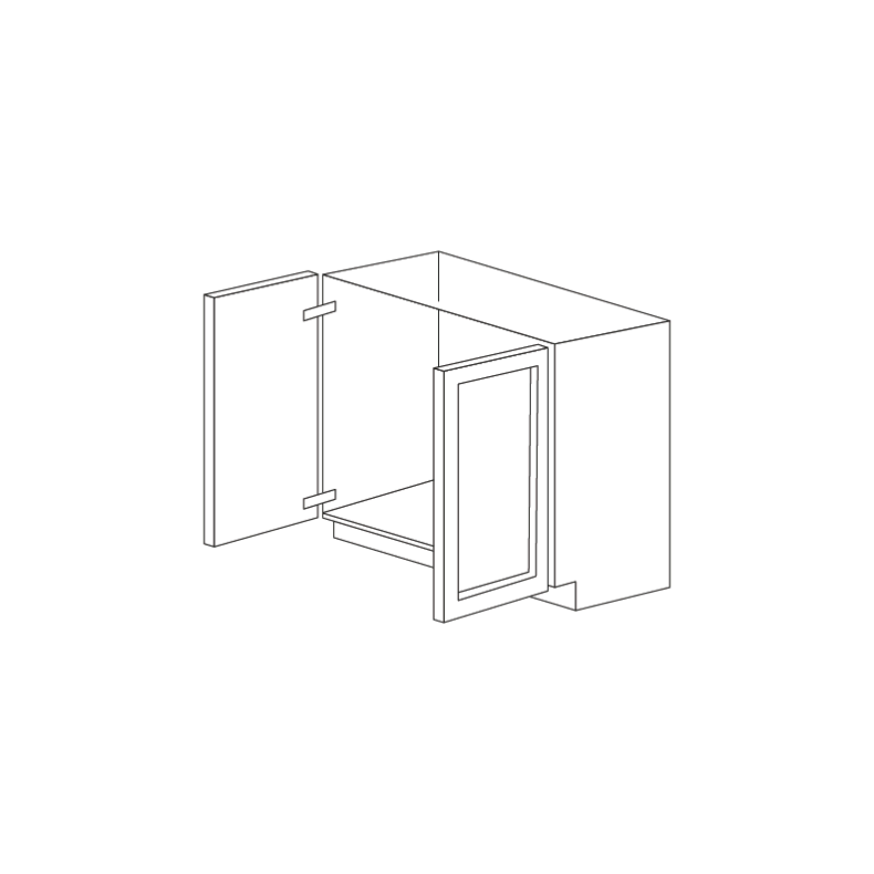 Jersey White 36" Sink Base Cabinet with Full Height Doors - RTA