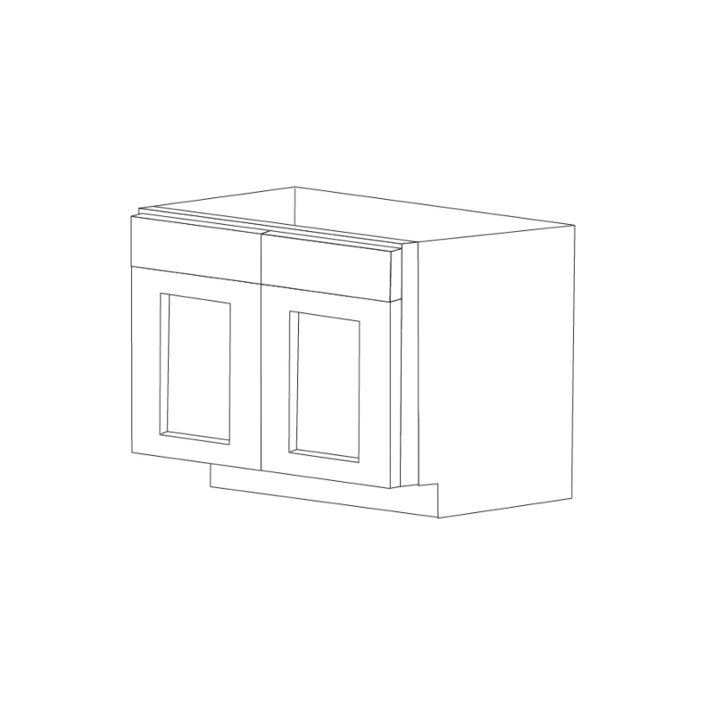 Dark Wood 42" Sink Base Cabinet - RTA Dark Wood 42" Sink Base Cabinet - RTA