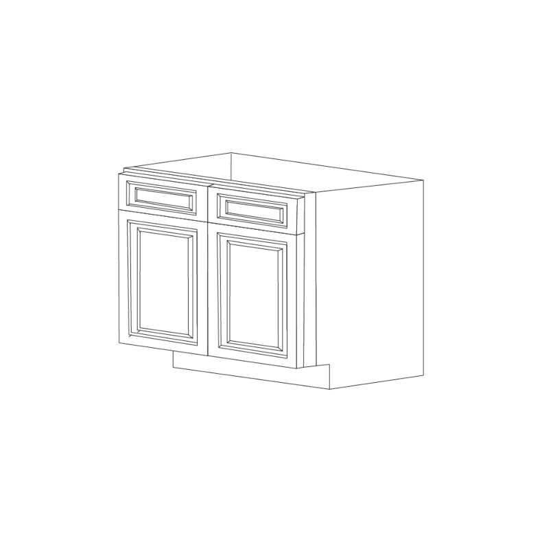 Romona Modern Gray 42" Sink Base Cabinet - RTA Romona Modern Gray 42" Sink Base Cabinet - RTA