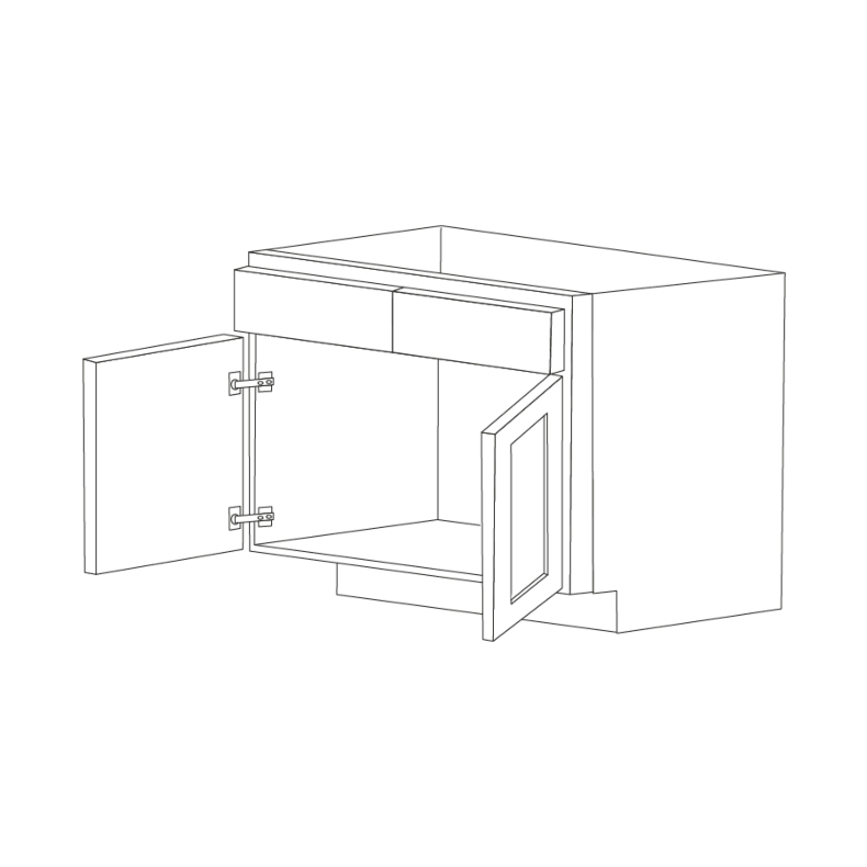 Dark Wood 42" Sink Base Cabinet - RTA
