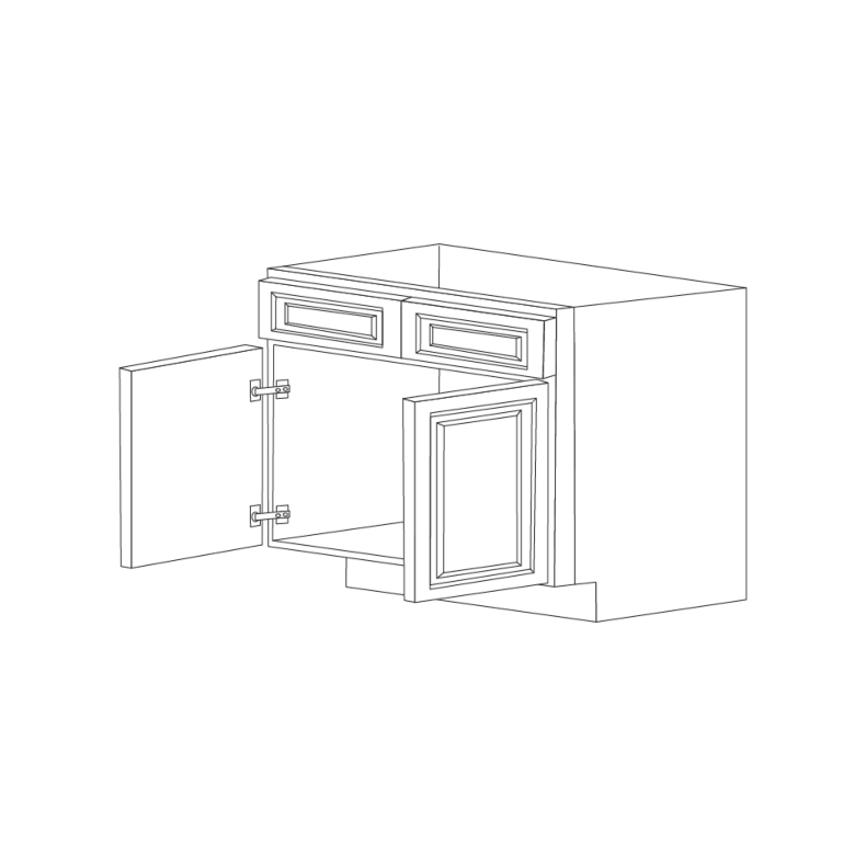 Romona Modern Gray 42" Sink Base Cabinet - RTA
