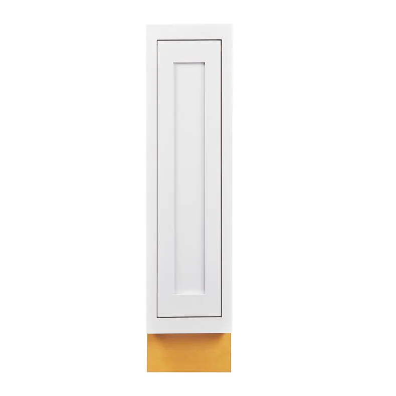 Snow White Inset Shaker 9" Base Spice Drawer Cabinet - RTA