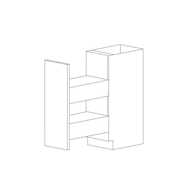 Chic Charcoal Flat Panel 6" Spice Rack Cabinet - RTA
