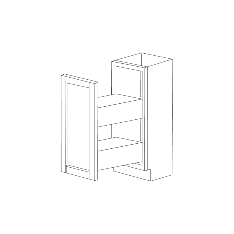 Irvine White Shaker 6" Spice Rack Drawer Cabinet - RTA