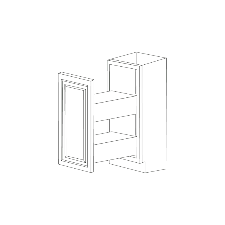 Romona Modern Gray 9" Base Spice Drawer Cabinet - RTA