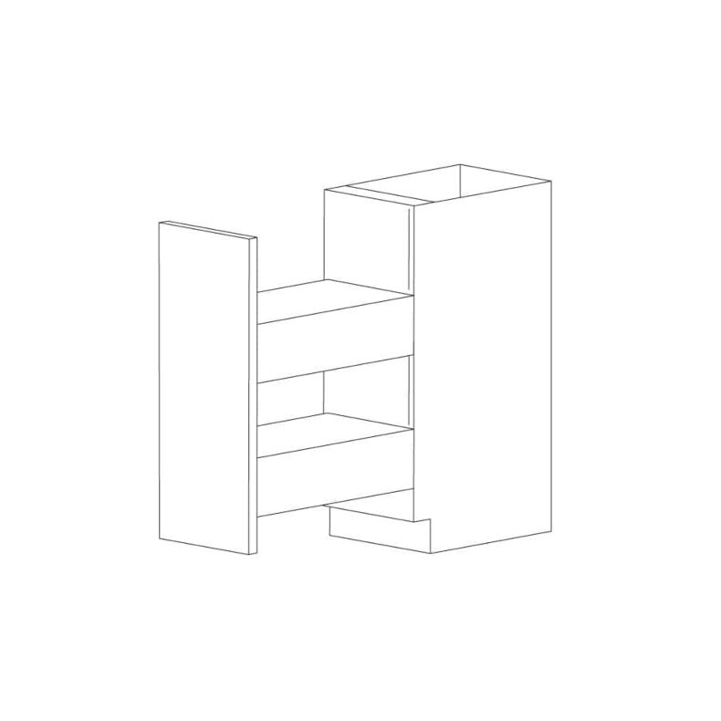 Off White Flat Panel 9" Spice Rack Cabinet - RTA