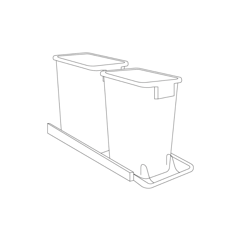 Arcadia Antique White 18" Trash Can Rack