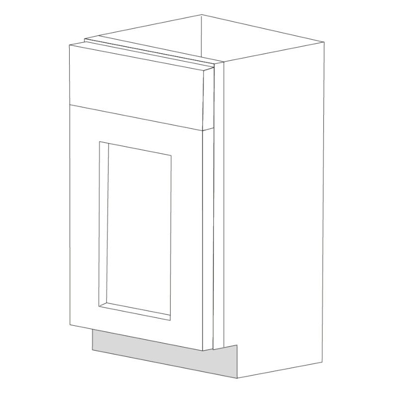 Irvine White Shaker 90" Toe Kick