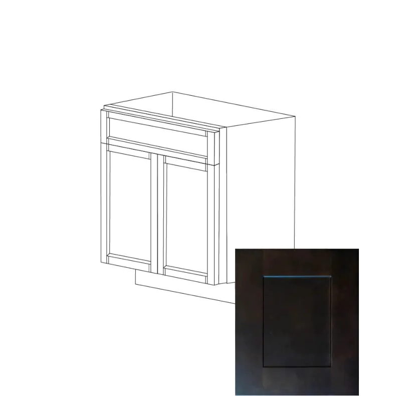 Midnight Java Shaker 24" Sink Base Vanity - RTA Midnight Java Shaker 24" Sink Base Vanity - RTA
