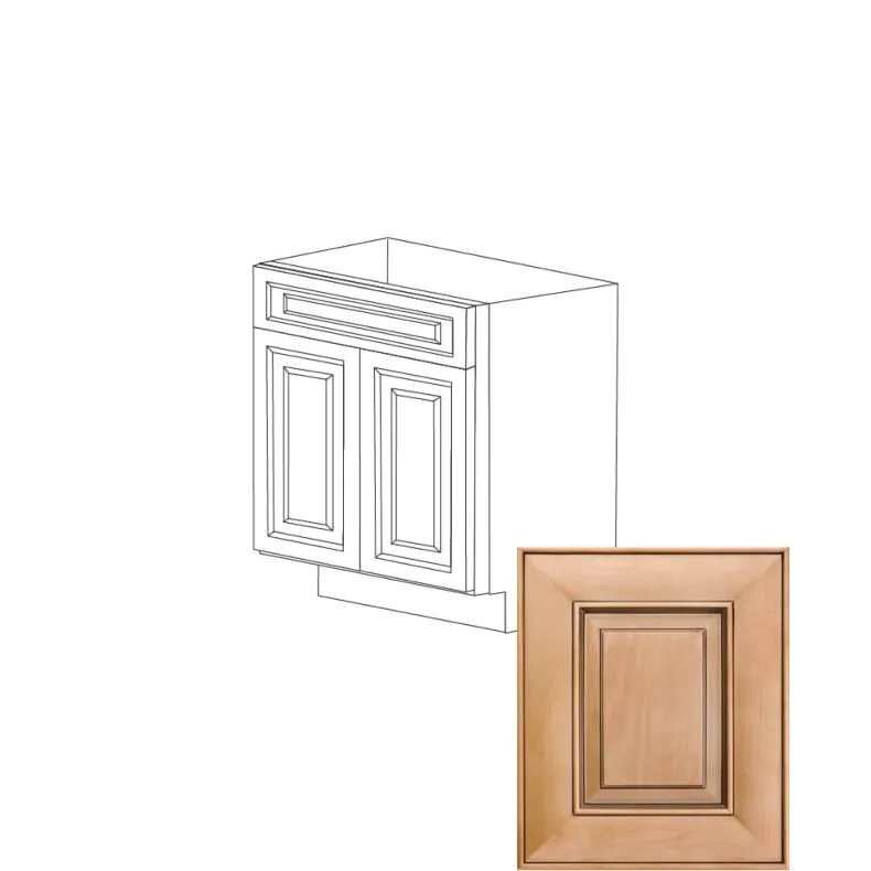 Orlando Ginger Square 24" Sink Base Vanity - RTA Orlando Ginger Square 24" Sink Base Vanity - RTA