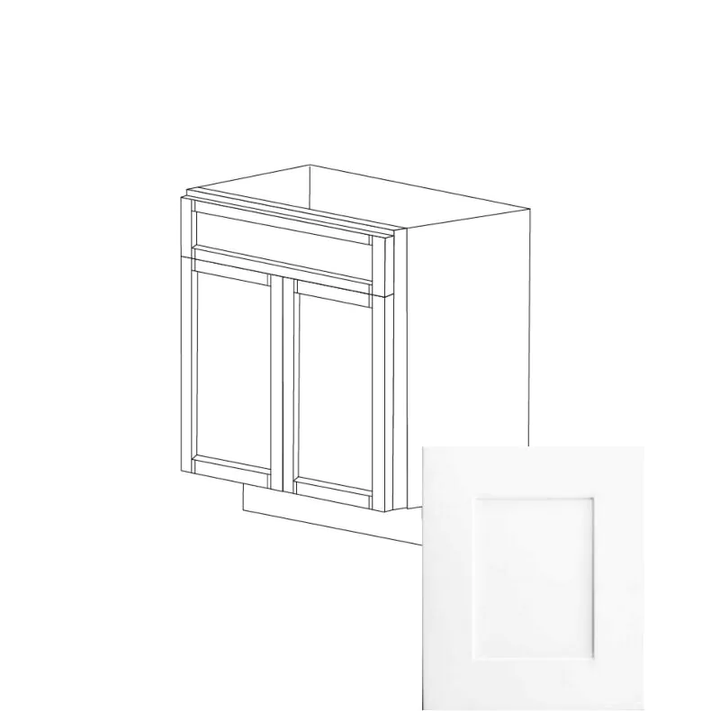 Huntington White Shaker 24" Sink Base Vanity - RTA