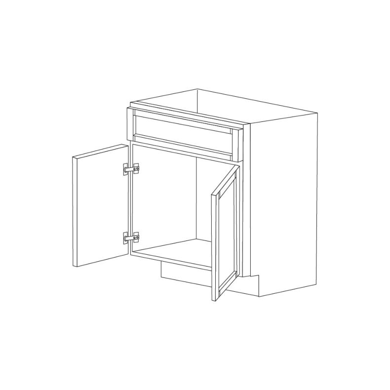 Huntington White Shaker 24" Sink Base Vanity - RTA
